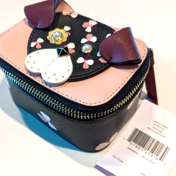 kate spade Accessories - Kate Spade Floral Pup Leather Jewelry Holder